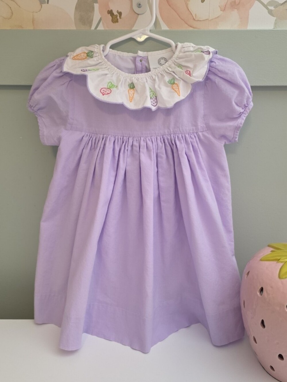 The Proper Peony 3t Purple Veggie Vegetable Smocked Heirloom Brand Dress